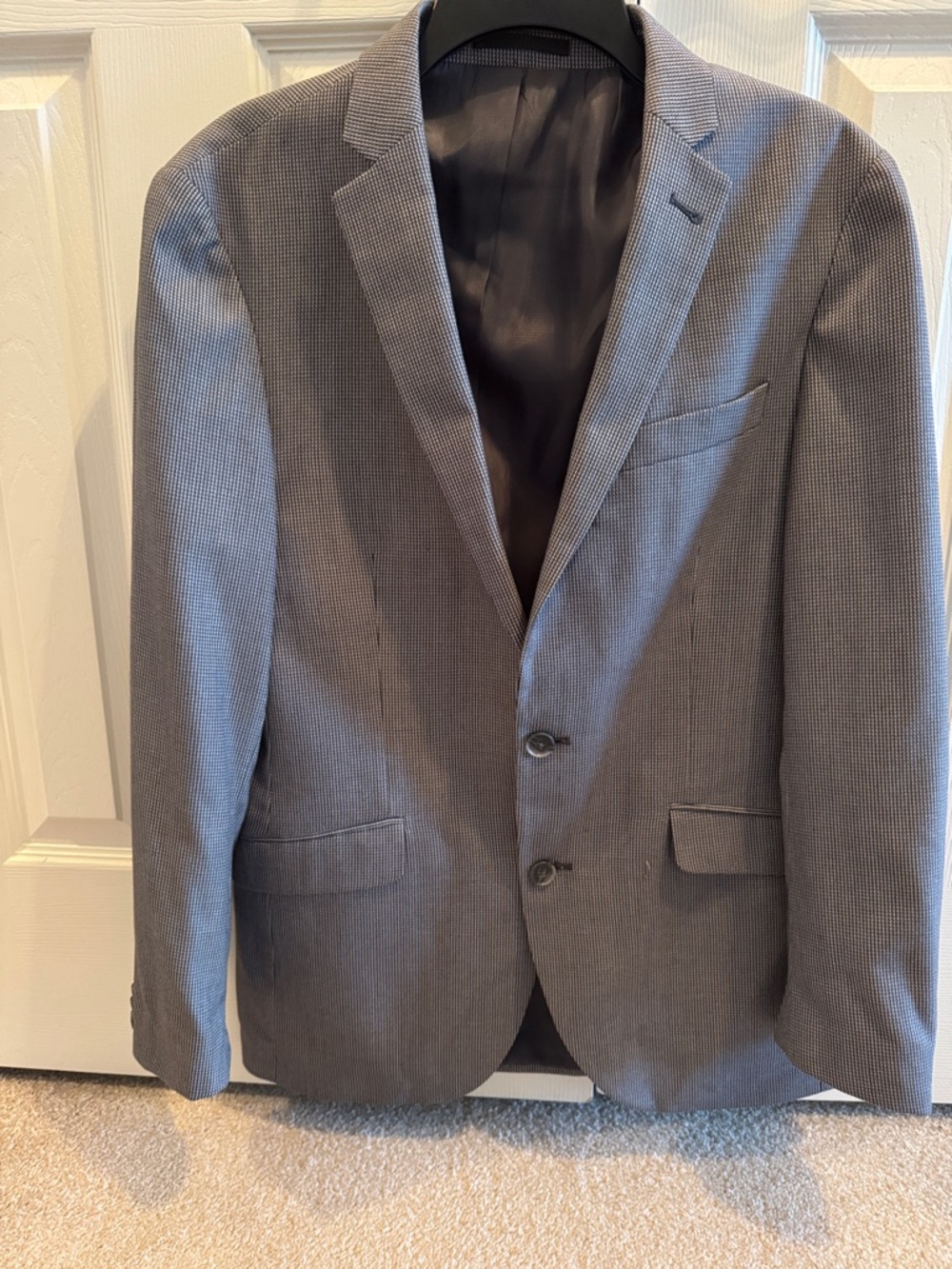 Kenneth Cole Reaction Gray Patterned Two-Button Sport Coat